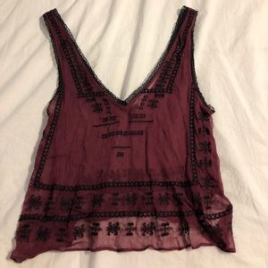 Ecoté lace trim blouse